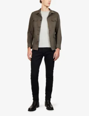 VINGT QUATRE Taylor Slim-Fit Denim Jeans in WASHED BLACK, additional product view 2