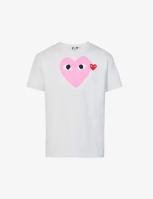 COMME DES GARCONS PLAY Heart logo-motif cotton-jersey T-shirt
