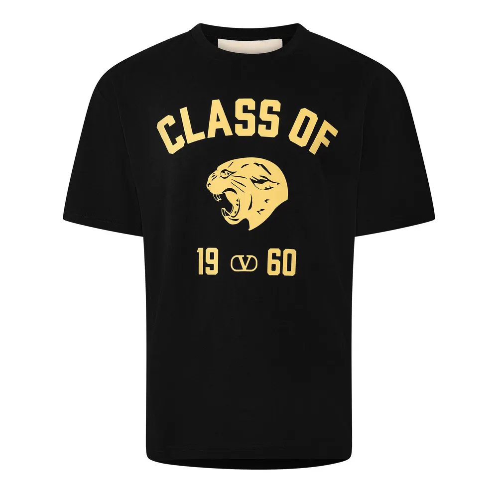 Valentino Val Panther Tee Sn64 in Black/Giallo – Clothing