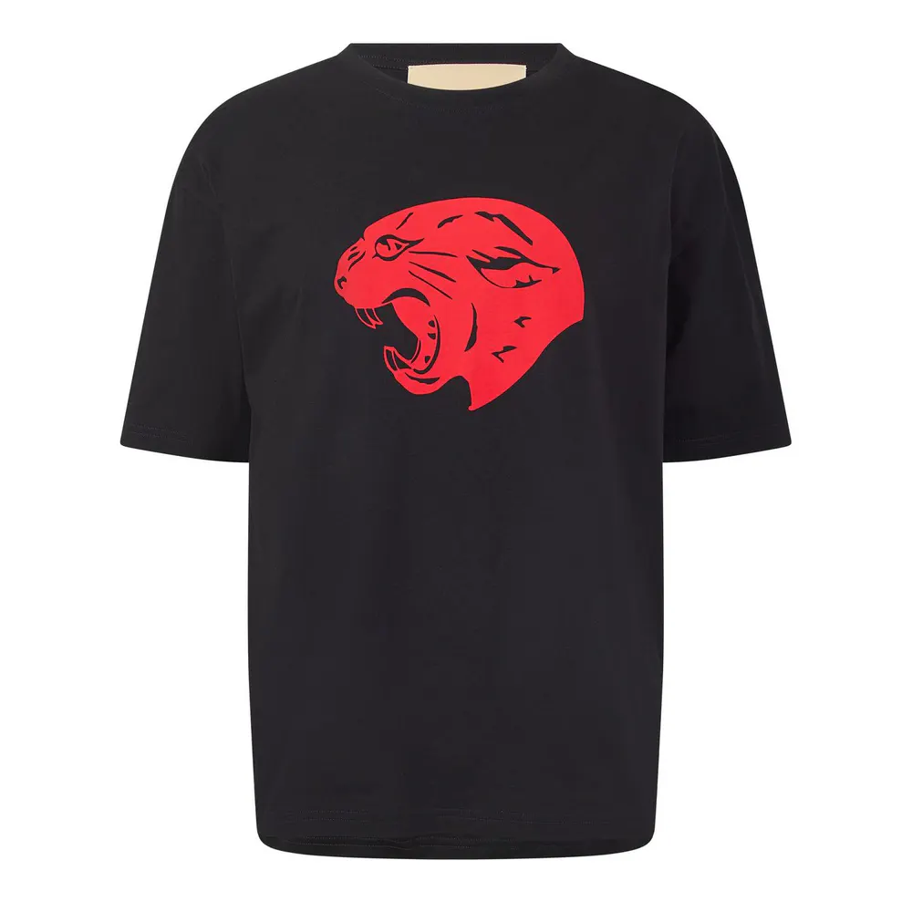 Valentino Val Panther Tee Sn64 in Black/Rosso – Clothing