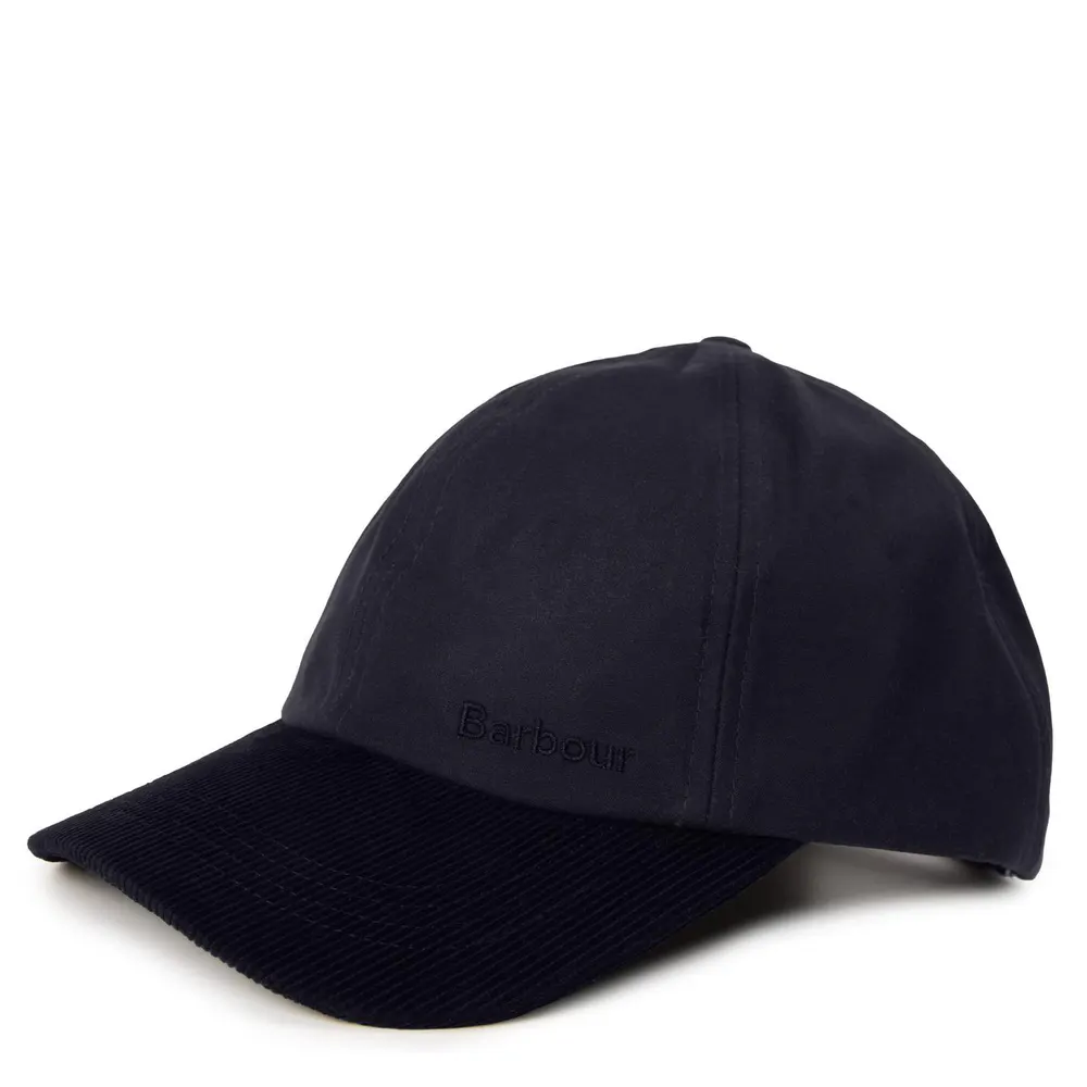 Barbour Ashby Waxed Cotton With Cord Peak Cap