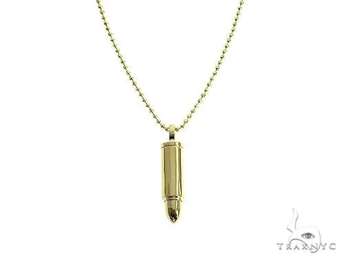 RINA - For Him FACTORY 14K Gold Bullet Pendant Set 66353 in Rose Gold / 18 Inches – Pendant Set