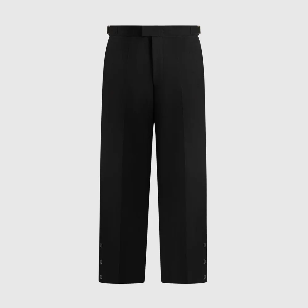 Maniere De Voir Mens Boris Relaxed Fit Tailored Button Cuff Trousers