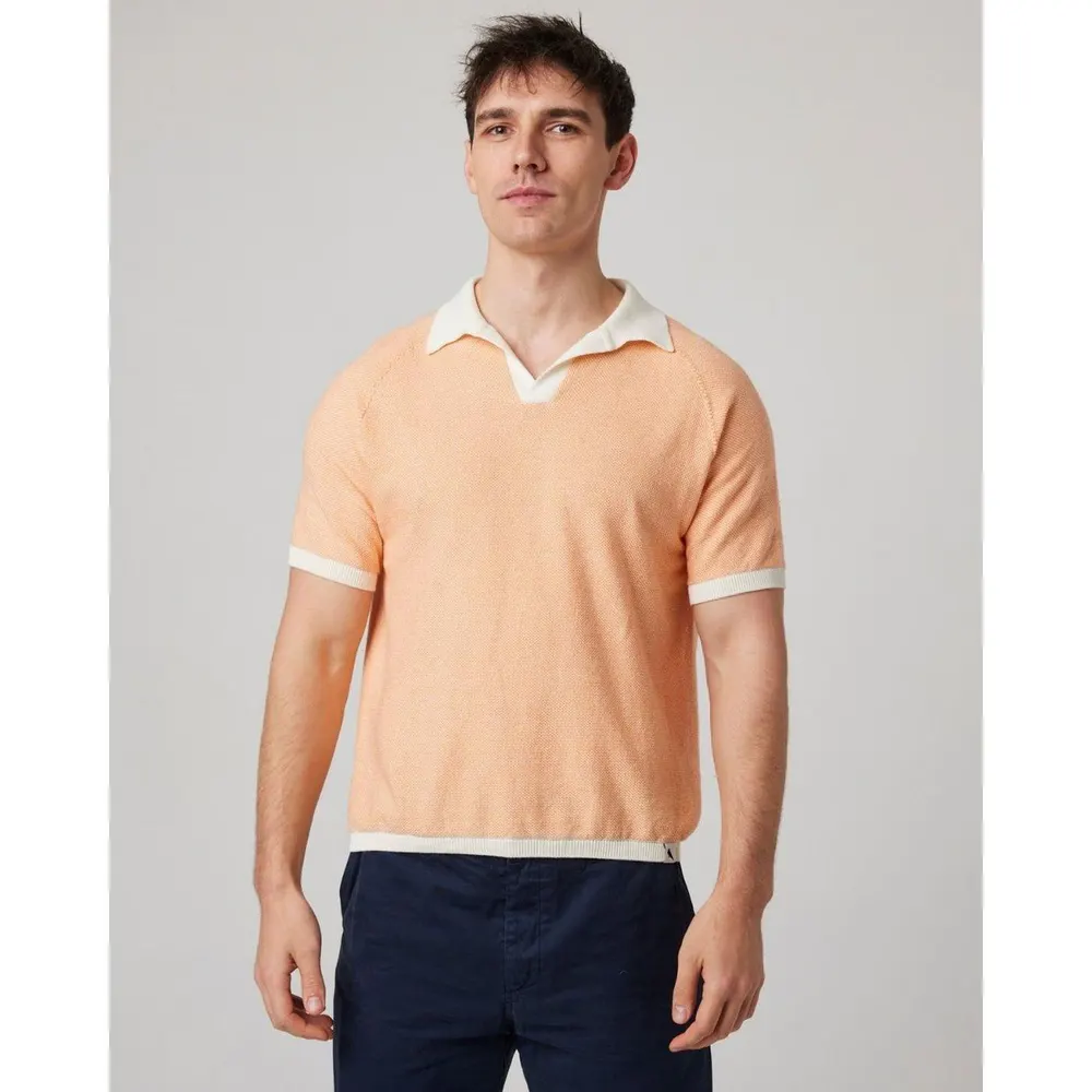 Peregrine Lynton Polo Shirt in Apricot, additional product view 2