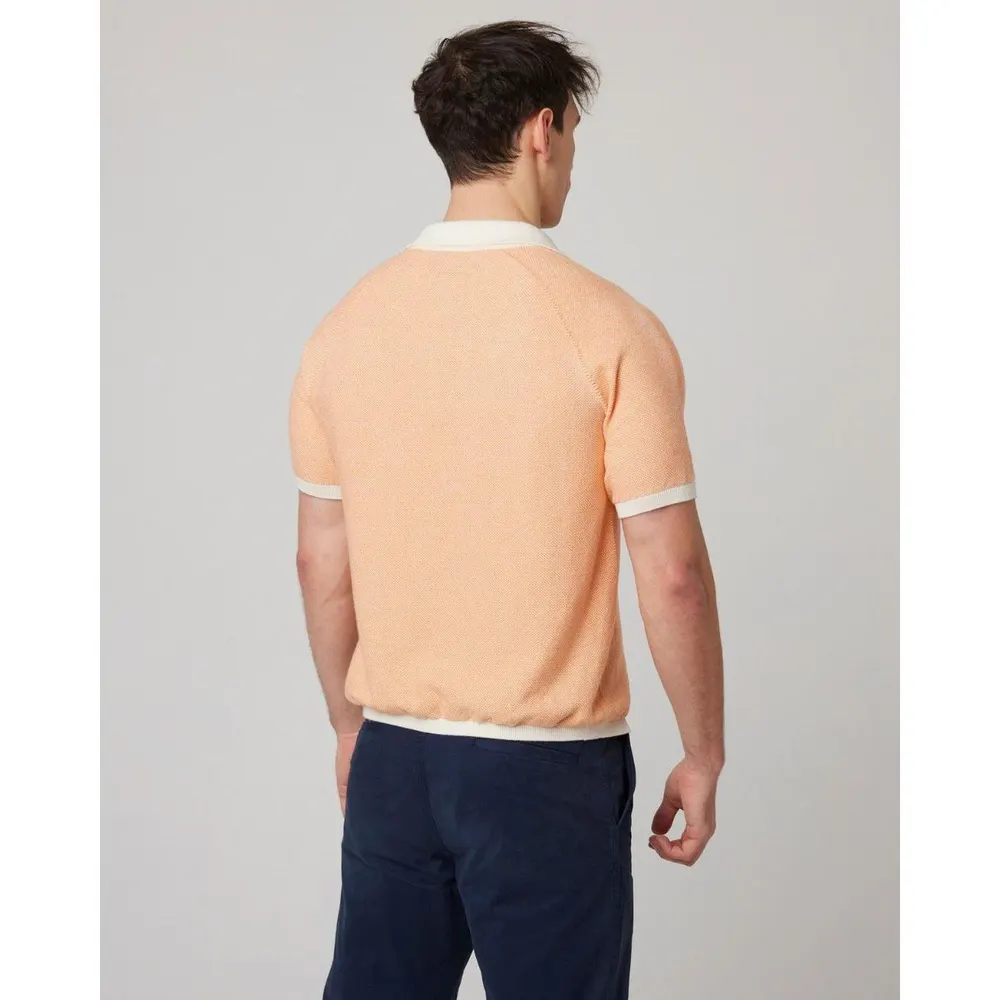 Peregrine Lynton Polo Shirt in Apricot, additional product view 3