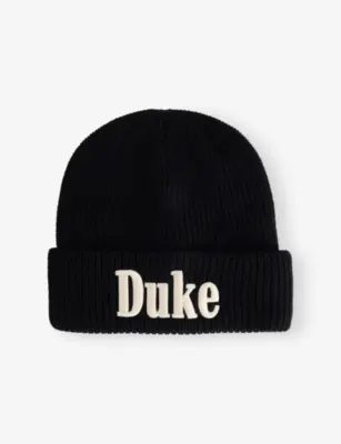 DUKE & DEXTER Logo-Embroidered Fold-Over Wool Beanie Hat