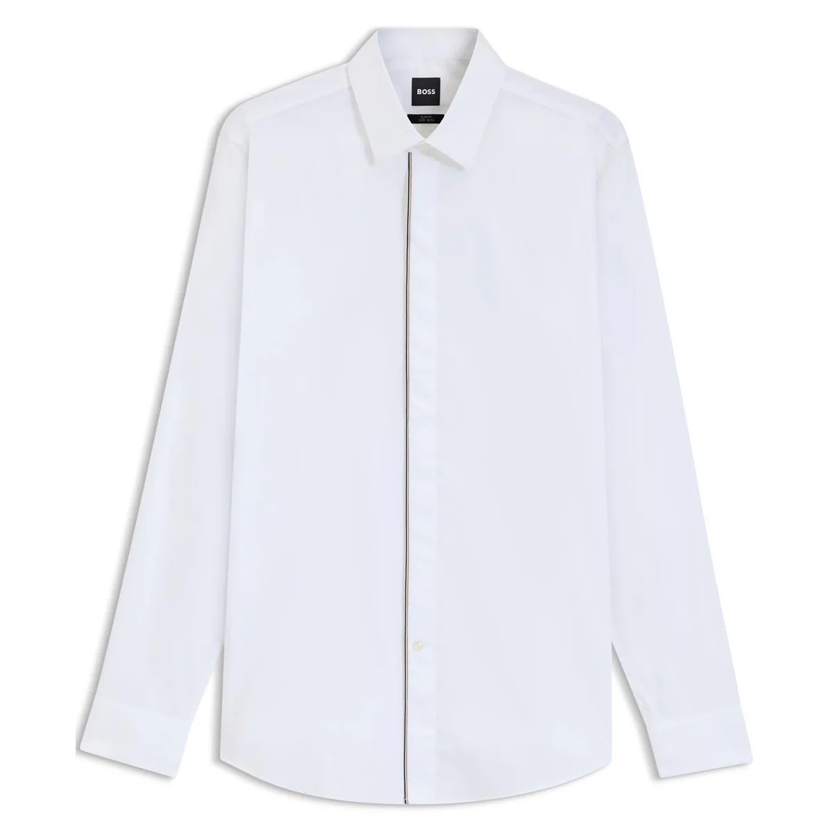Boss Men's H-Hank-Party Patterned Long Sleeve Tailored Fit Shirt