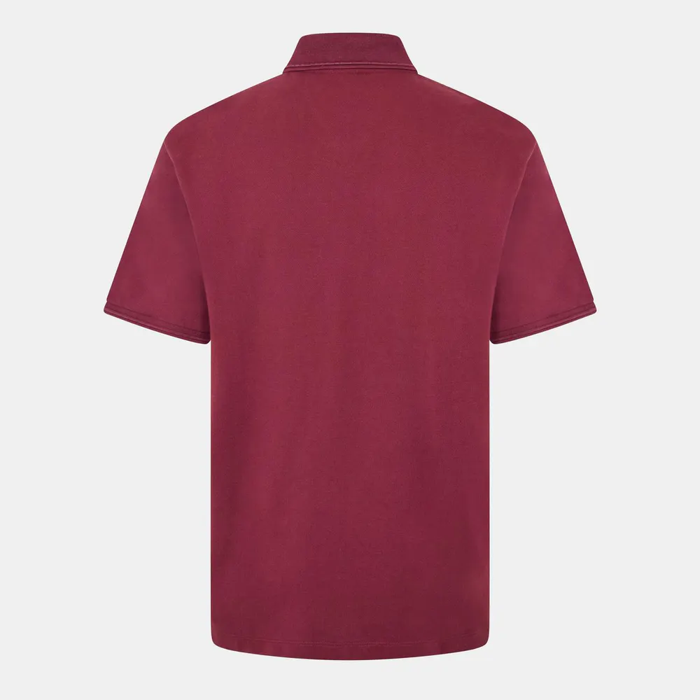 Hugo Men's Delastolo Red Cotton Short Sleeve Polo Shirt detail 2
