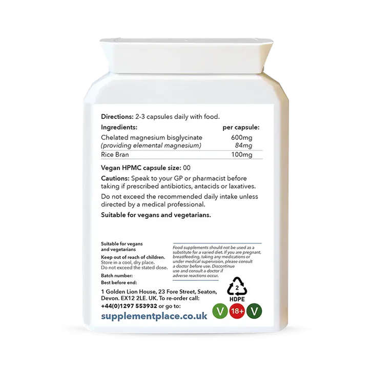 Supplement Place Magnesium Malate 560mg | 60 Capsules, additional product view 2