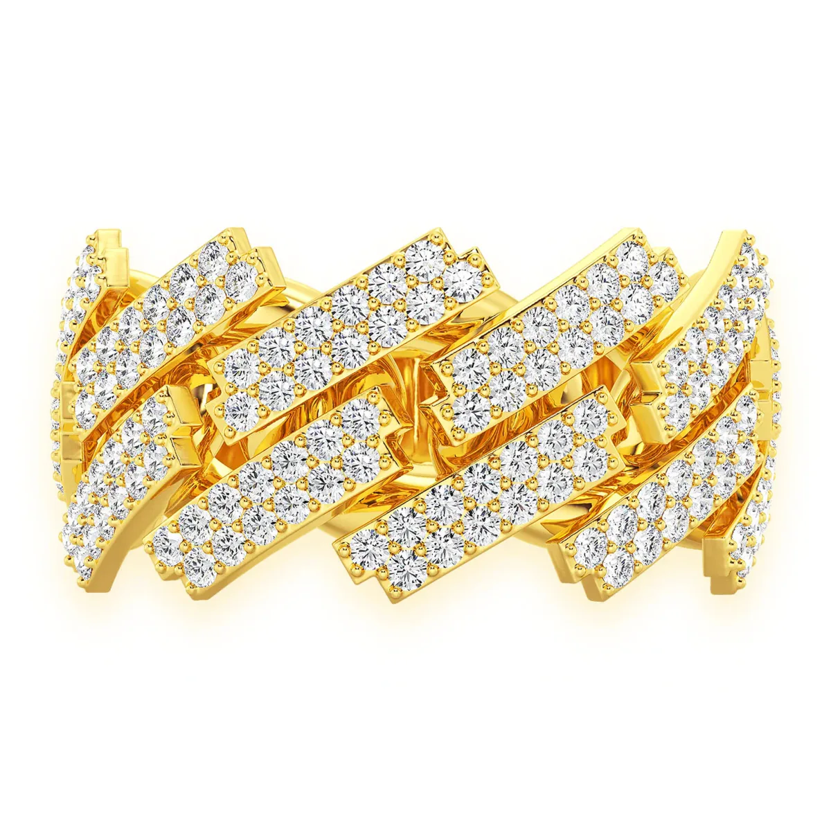 For Him Serrated Cuban Diamond Ring in Rose Gold / Lab Grown Diamond – Ring