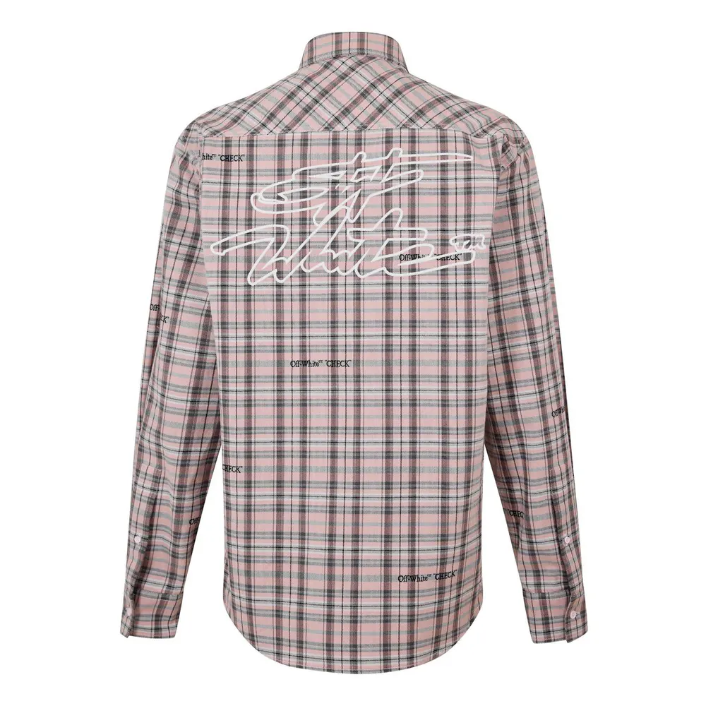Off White Men's Long Sleeve Patterned Shirt detail 2