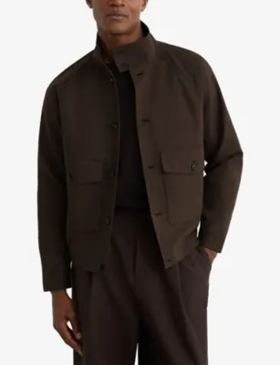 REISS Romano Cotton-Blend Jacket detail 3
