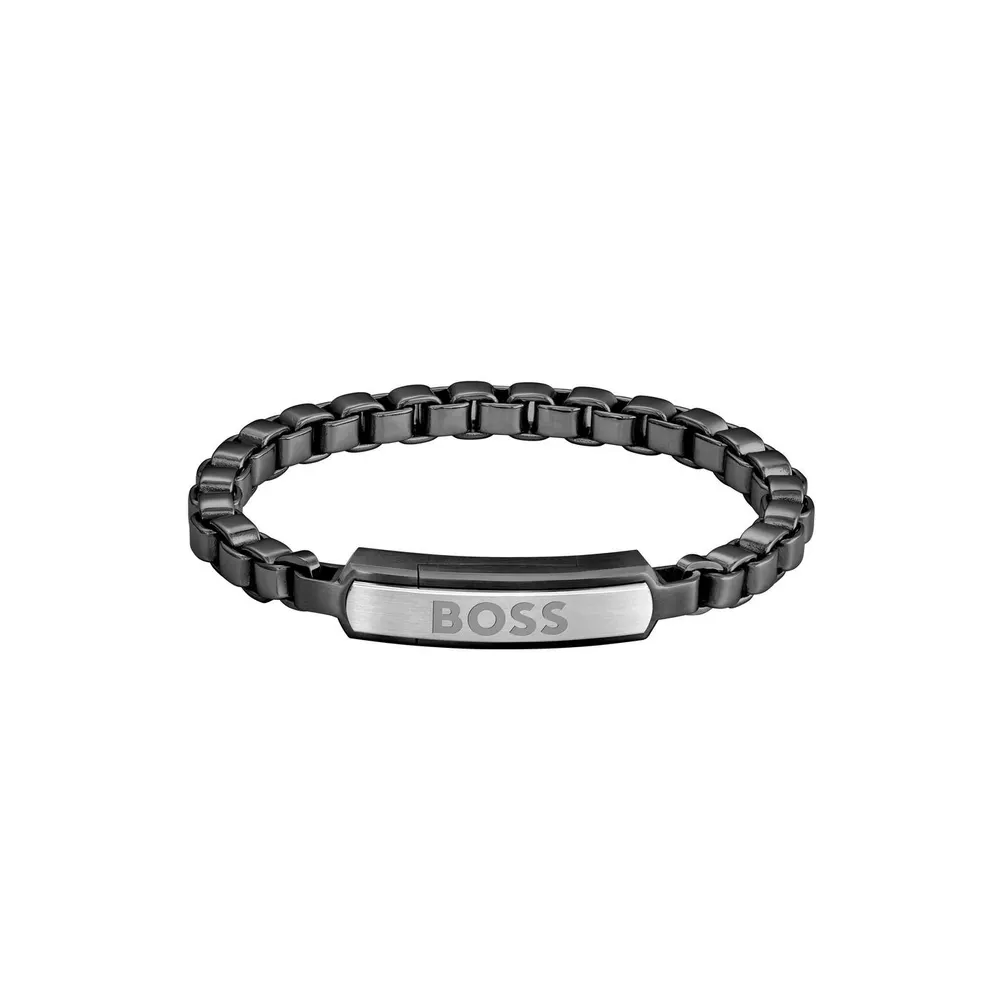 Boss Men's Devon Box Chain Magnetic Closure Bracelet
