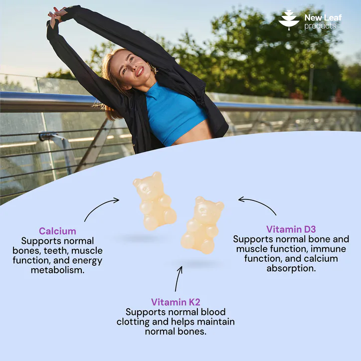New Leaf Products Calcium, D3 & K2 Gummies (Adult) detail 2