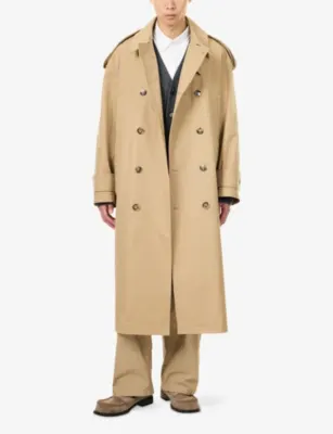 AMI PARIS Double-Breasted Cotton Trench Coat detail 2