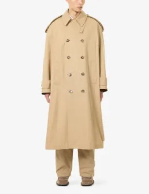 AMI PARIS Double-Breasted Cotton Trench Coat detail 3