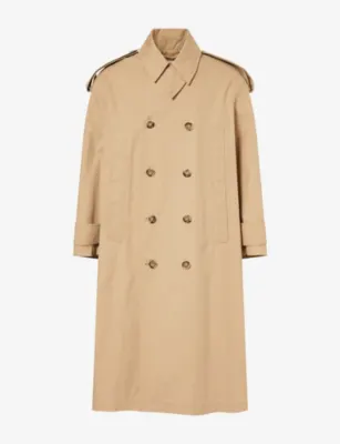 AMI PARIS Double-Breasted Cotton Trench Coat