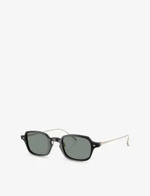 GIORGIO ARMANI AR8227T Rectangular-Frame Acetate Sunglasses in BLACK, additional product view 2