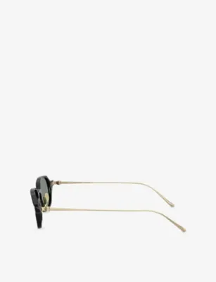 GIORGIO ARMANI AR8227T Rectangular-Frame Acetate Sunglasses in BLACK, additional product view 3