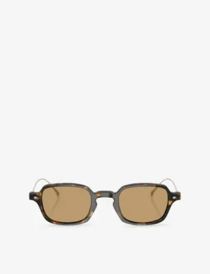 GIORGIO ARMANI AR8227T Rectangular-Frame Acetate Sunglasses in Brown – Mens | Sunglasses | Rectangle