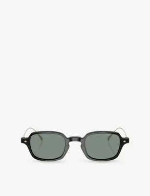 GIORGIO ARMANI AR8227T Rectangular-Frame Acetate Sunglasses in BLACK – Mens | Sunglasses | Rectangle