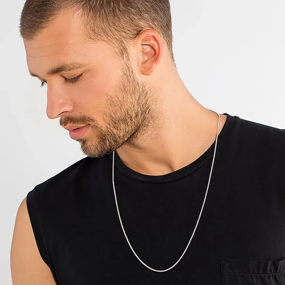 Thomas Sabo Mens Sterling Silver 53cm Basic Chain detail 2