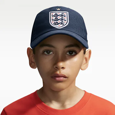 Nike England 2026/27 Club Cap Poly 5P Youth Nike Club Cap Poly 5P - Obsidian/White