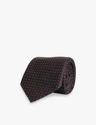 CORNELIANI Polka Dot Silk Tie