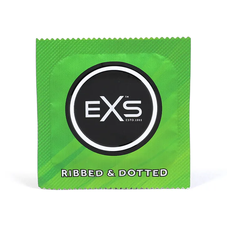 EXS Textured Condoms Ribbed & Dotted Vegan 12 Pack detail 2
