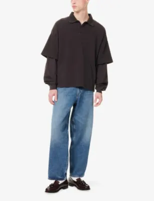 AGOLDE Deka Tailored Tapered-Leg Denim Jeans detail 2
