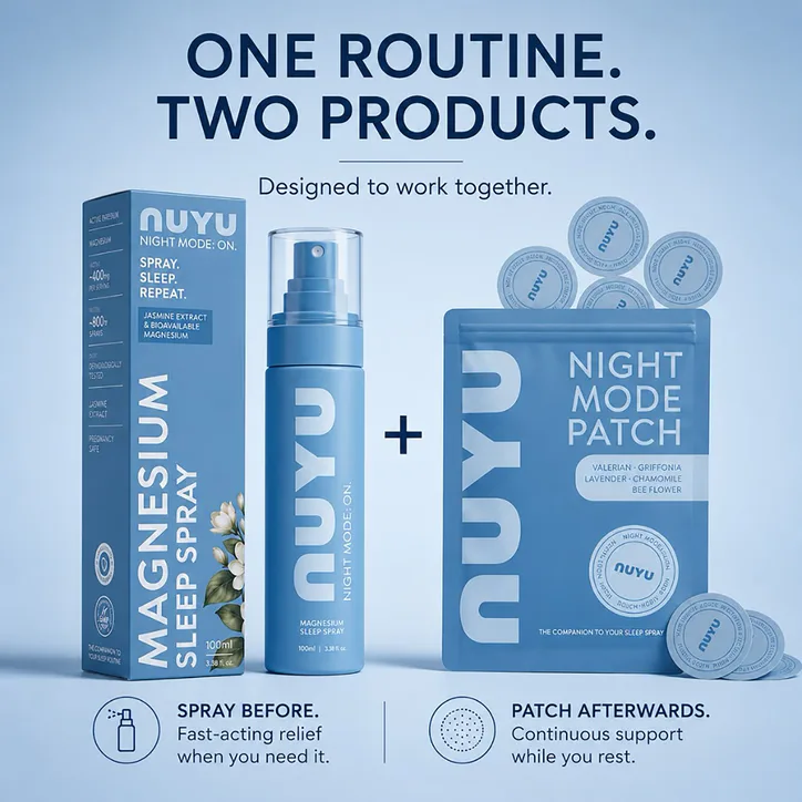 NUYU Magnesium Sleep Spray with 30 Night Mode Patches + Audio Magnesium Playlists detail 2