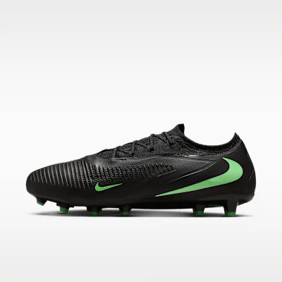 Nike Phantom 6 Low Pro Artificial-Grass Football Boot - Black/Black/Illusion Green