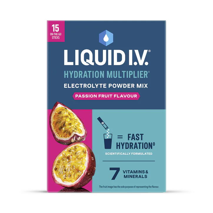 LIQUID I.V Liquid I.V. Hydration Electrolyte Powder Mix Passion Fruit 15 Sachets