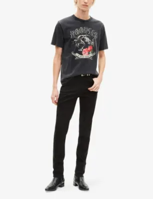 THE KOOPLES Panther-Print Washed Cotton-Jersey T-Shirt detail 2