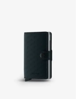 SECRID Miniwallet Optical leather and aluminium cardholder