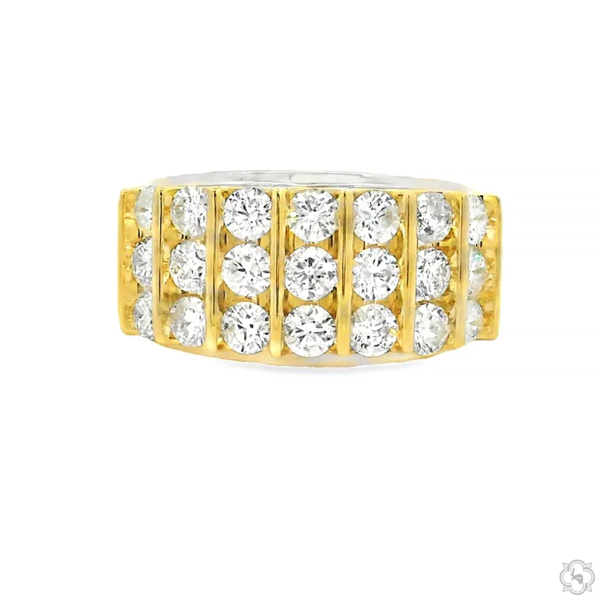 JALGAS - S. VINODKUMAR INC. Triple Row Diamond Band Ring 70526 in White / 10 – Ring