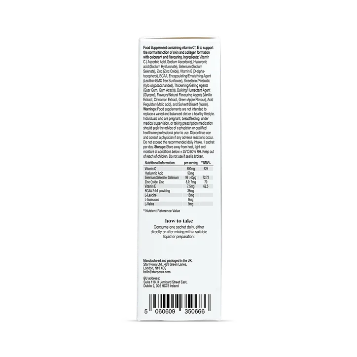 Starpowa Vegan Collagen Liquid Liposomal Green Apple 14 Sachets detail 2