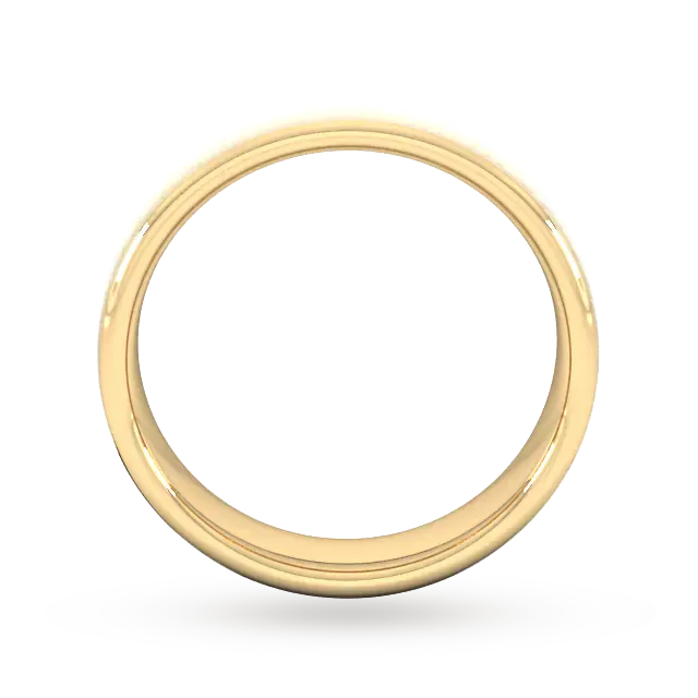 For Him 5mm Slight Court Extra Heavy Diagonal Matt Finish Wedding Ring In 18 Carat Yellow Gold detail 3