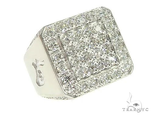 RINA - For Him FACTORY 14K White Gold Diamond For Him Ring With Logo 65962 in Rose Gold / 7 – Ring