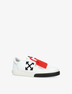 OFF-WHITE C/O VIRGIL ABLOH New Low Vulcanized Leather Low-Top Trainers - EUR 41 / 7 UK MEN in WHITE/BLK, additional product view 3
