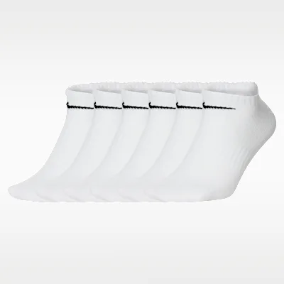 Nike Everyday Lightweight Training No-Show Socks (6 Pairs) - White/Black in White/Black – Nike men's and unisex