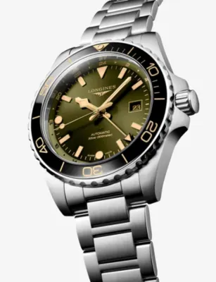 LONGINES L3.890.4.06.6 HydroConquest GMT 43mm Ceramic Bezel Stainless-Steel Automatic Watch in STAINLESS STEEL, additional product view 2
