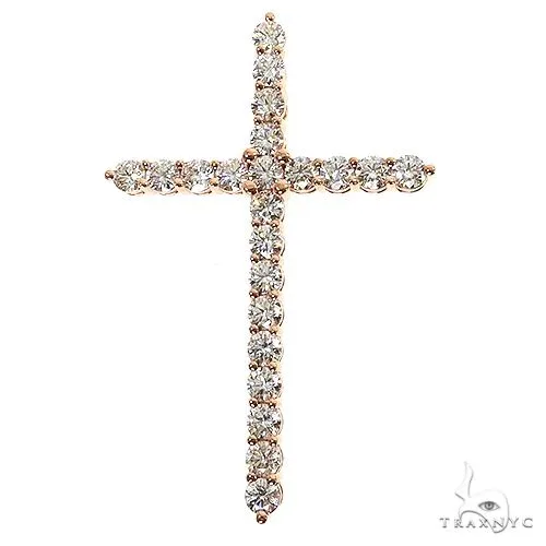 RINA - For Him CUSTOM CVD 40 Pointer Diamond Cross 68701 in Rose Gold – Pendant