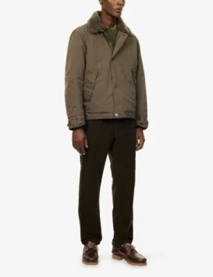 STONE ISLAND Ghost David-TC Shearling-Collar Woven Jacket detail 2