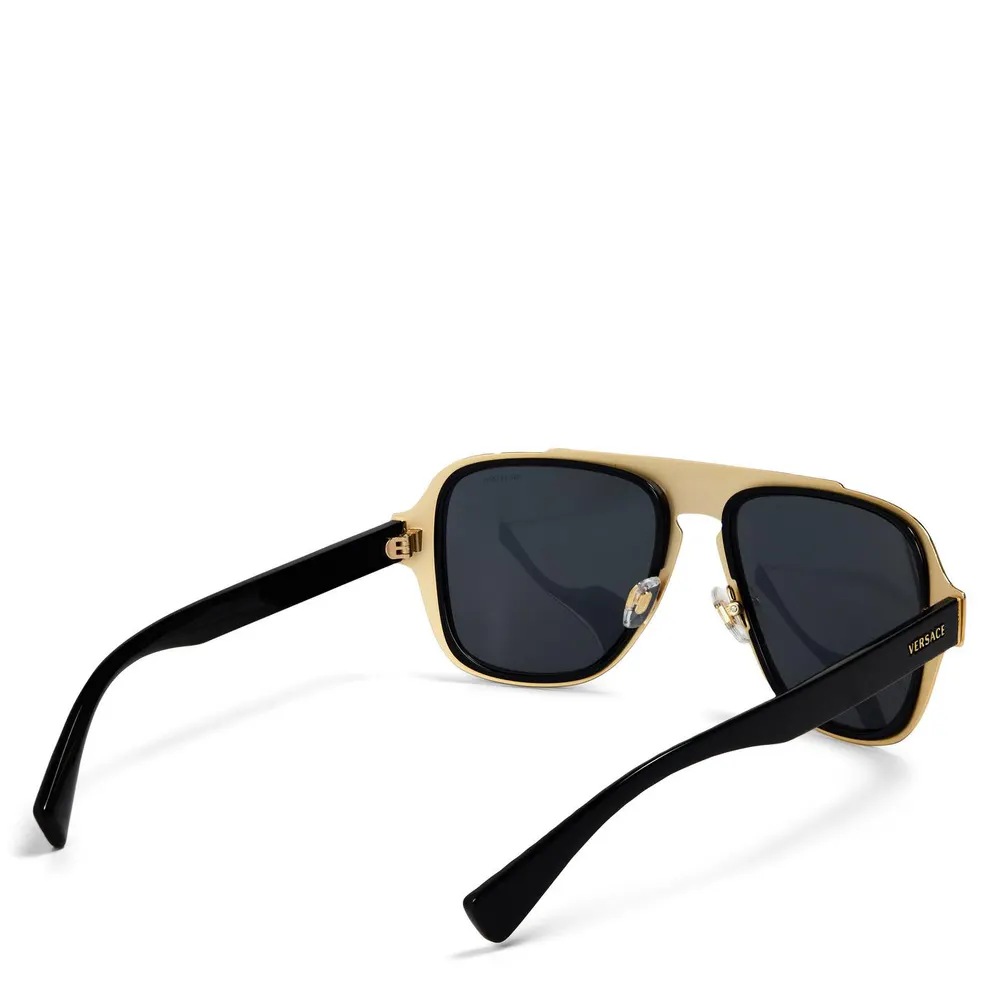 Versace Men's 0VE2199 Aviator Sunglasses detail 2