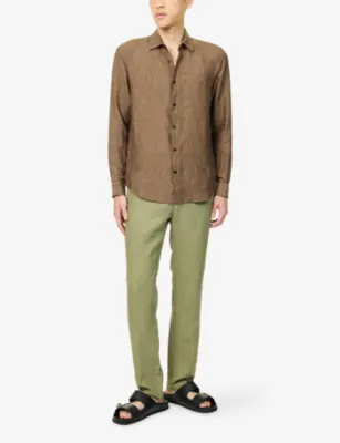 ORLEBAR BROWN Giles Tailored-Fit Linen Shirt detail 2