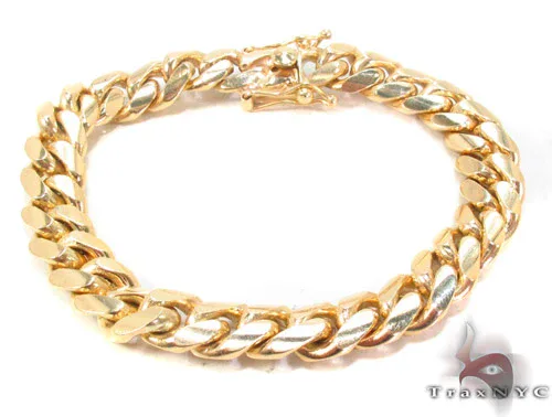 JALGAS - JOE RODEO CHAINS 14k Yellow Gold Miami Cuban Bracelet 9.5 inches 11.5mm 34627 in Yellow – Bracelet