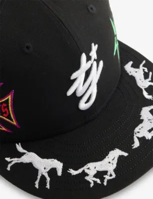 TWOJEYS x New Era 59Fifty Brand-Embroidered Canvas Cap - 7 1/8 in BLACK, additional product view 3