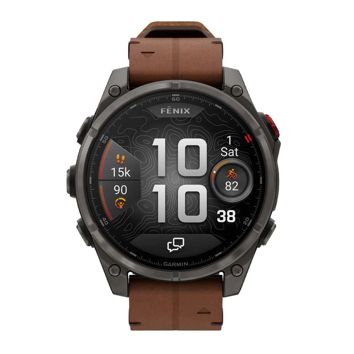 Garmin Fēnix® 8 Pro 47mm AMOLED Mens Watch Brown Strap