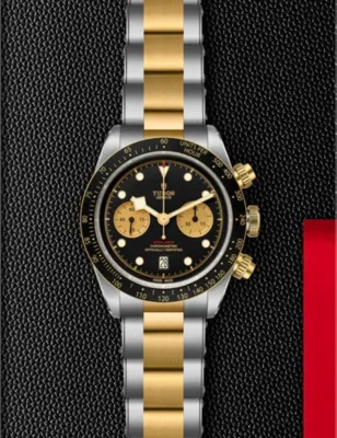 TUDOR M7936N-0001 Black Bay 41 Chrono S&G 18ct yellow-gold and stainless steel automatic watch in Silver & Yellow Gold, additional product view 3
